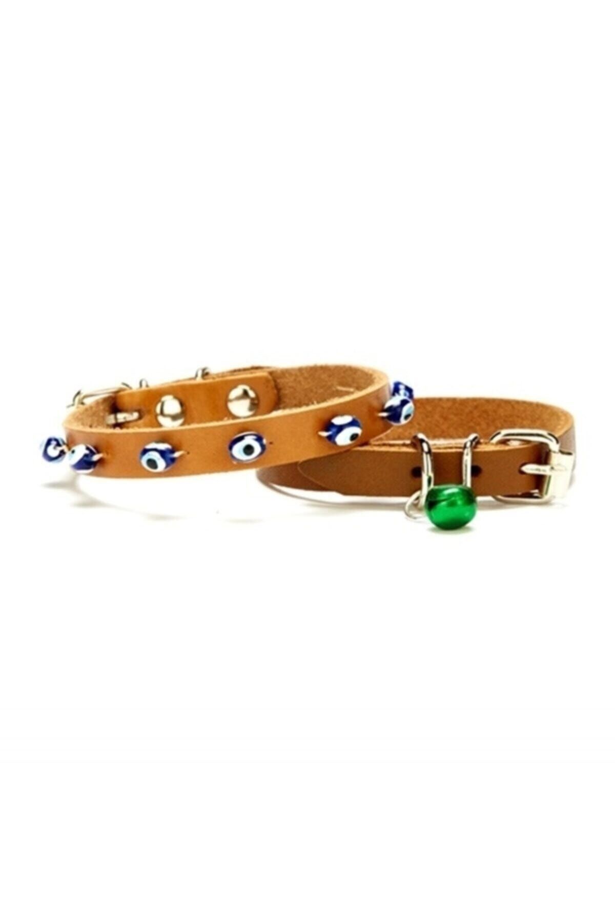 DOGGİE 21-25 CM CAMEL KEDİ BOYUN DERİ TASMA - Görsel 3