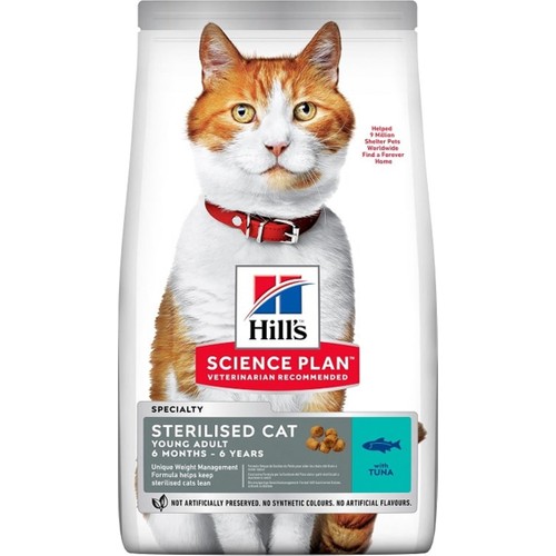 Hills Sterilised Kısırlaştırılmış Ton Balıklı Kedi Maması 15 kg