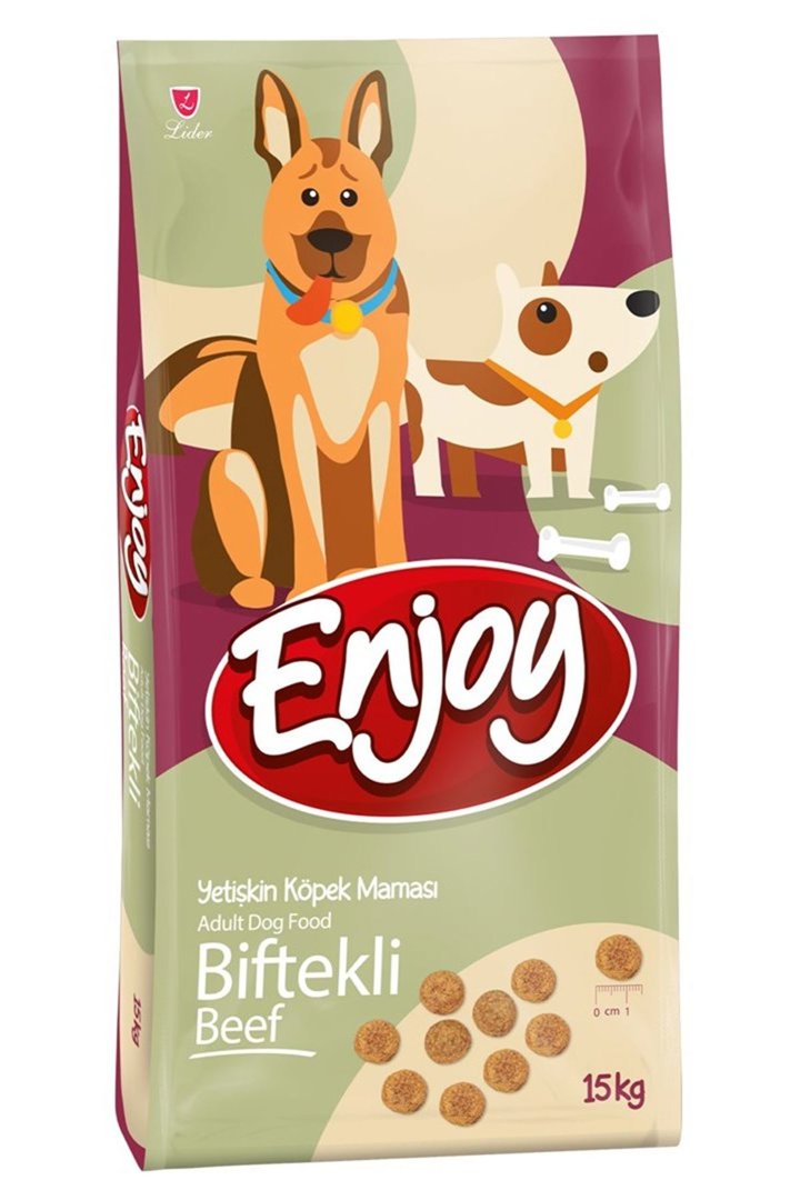 ENJOY BİFTEKLİ YETİŞKİN KÖPEK MAMASI 15 KG