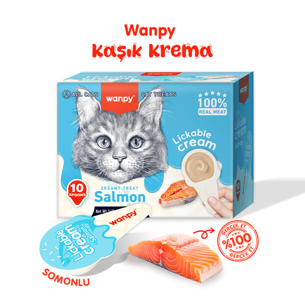 WANPY SOMONLU KAŞIKLI KEDİ ÖDÜL MAMASI 10*16 GR